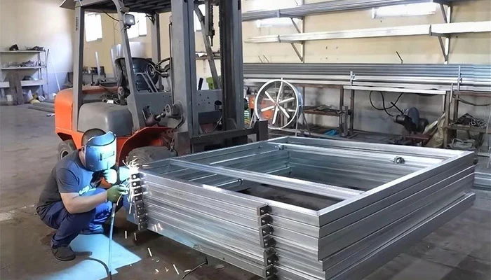 High-speed flat sewing machine in the production workshop
