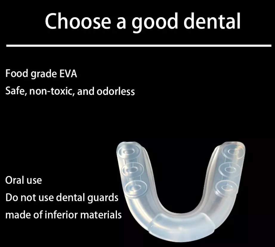 Ill-fitted adult mouthguard compared to properly sized youth mouthguard